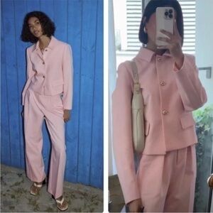 🆕 Zara Pink Suit Set Size M